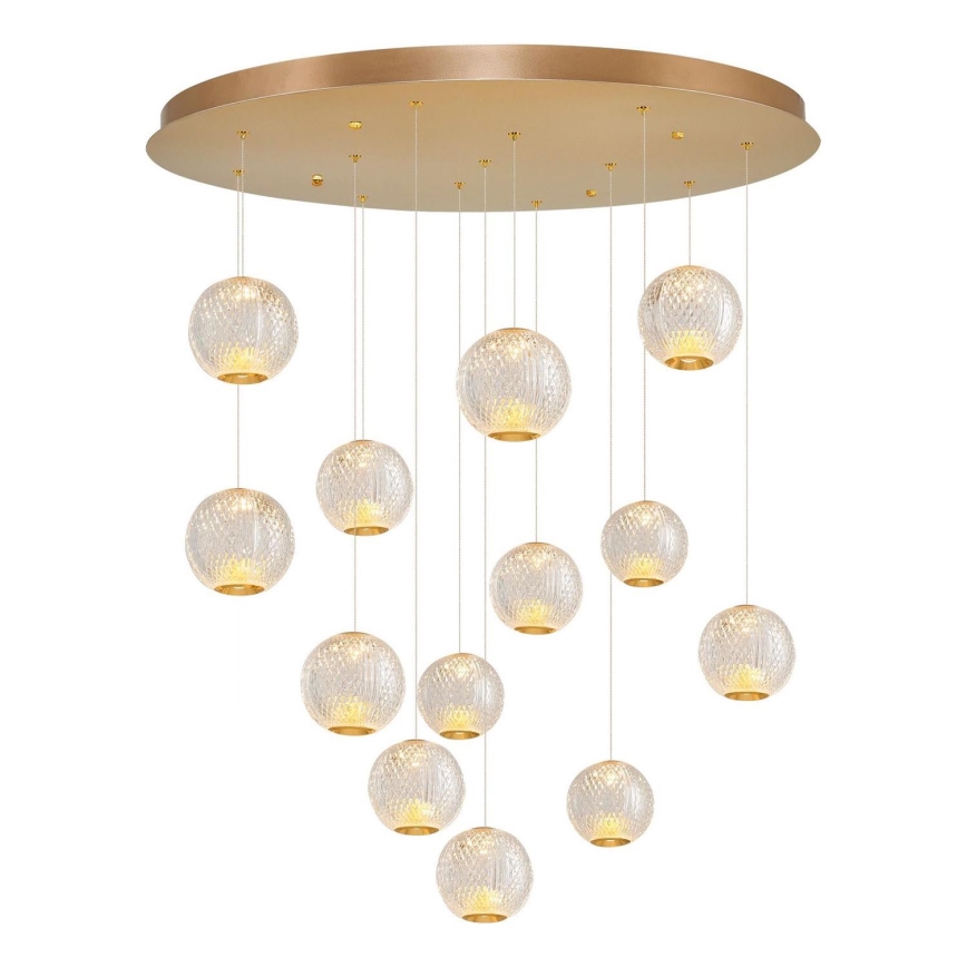 Candelabro LED CREMONA 13xLED/5W/230V 3000K dourado