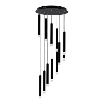 Candelabro LED num fio CARBONO 12xLED/12W/230V