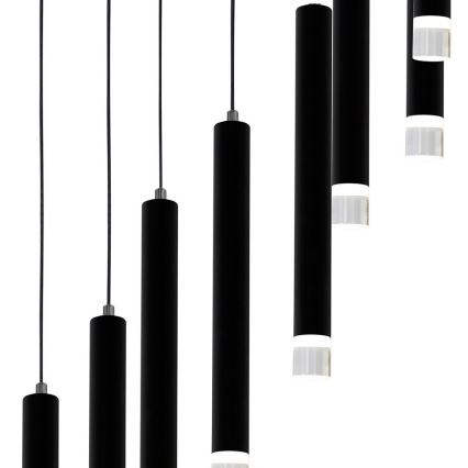 Candelabro LED num fio CARBONO 12xLED/12W/230V