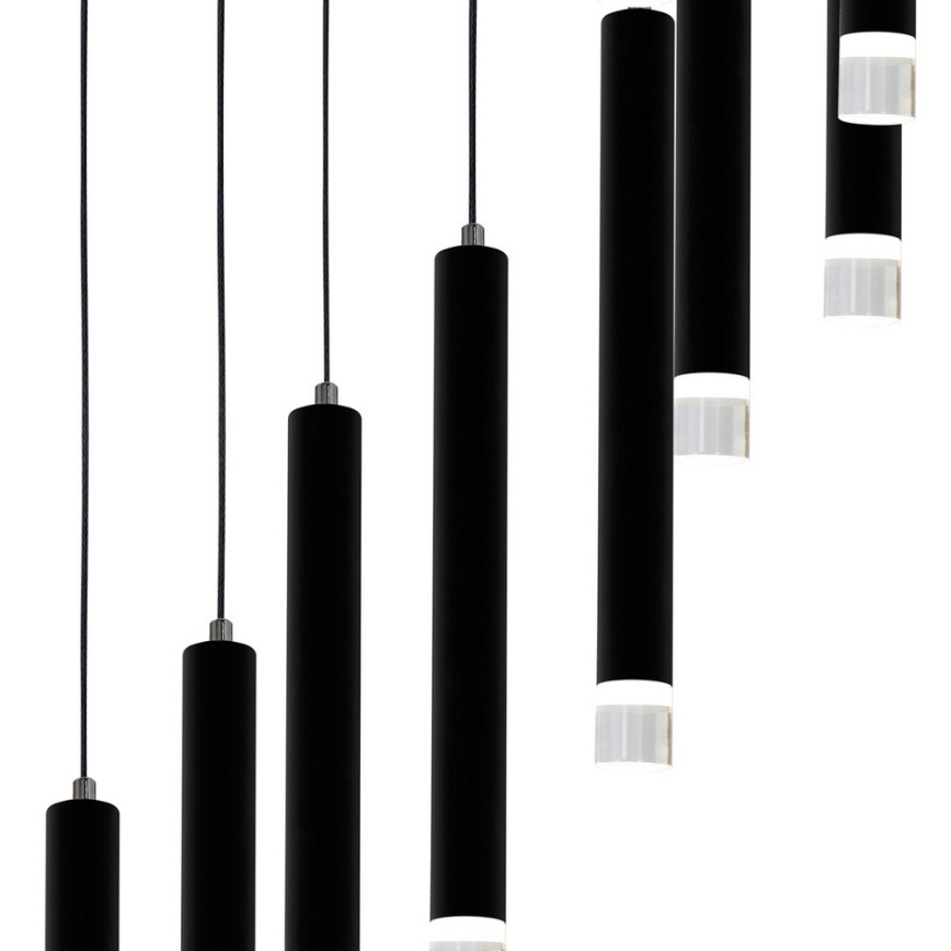 Candelabro LED num fio CARBONO 12xLED/12W/230V