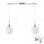 Candelabro LED suspenso HARMA 2xE27/60W/230V crom mate/branco