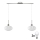 Candelabro LED suspenso HARMA 2xE27/60W/230V crom mate/branco