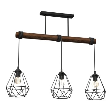 Candelabro montado à superfície ACERO 3xE27/60W/230V