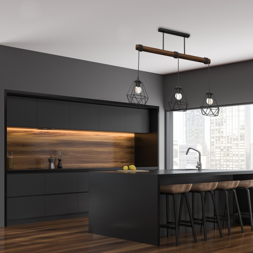 Candelabro montado à superfície ACERO 3xE27/60W/230V