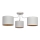 Candelabro montado à superfície ALBA 3xE27/15W/230V branco/dourado