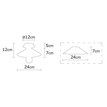 Candelabro montado à superfície BERCESTE 1xE27/40W/230V