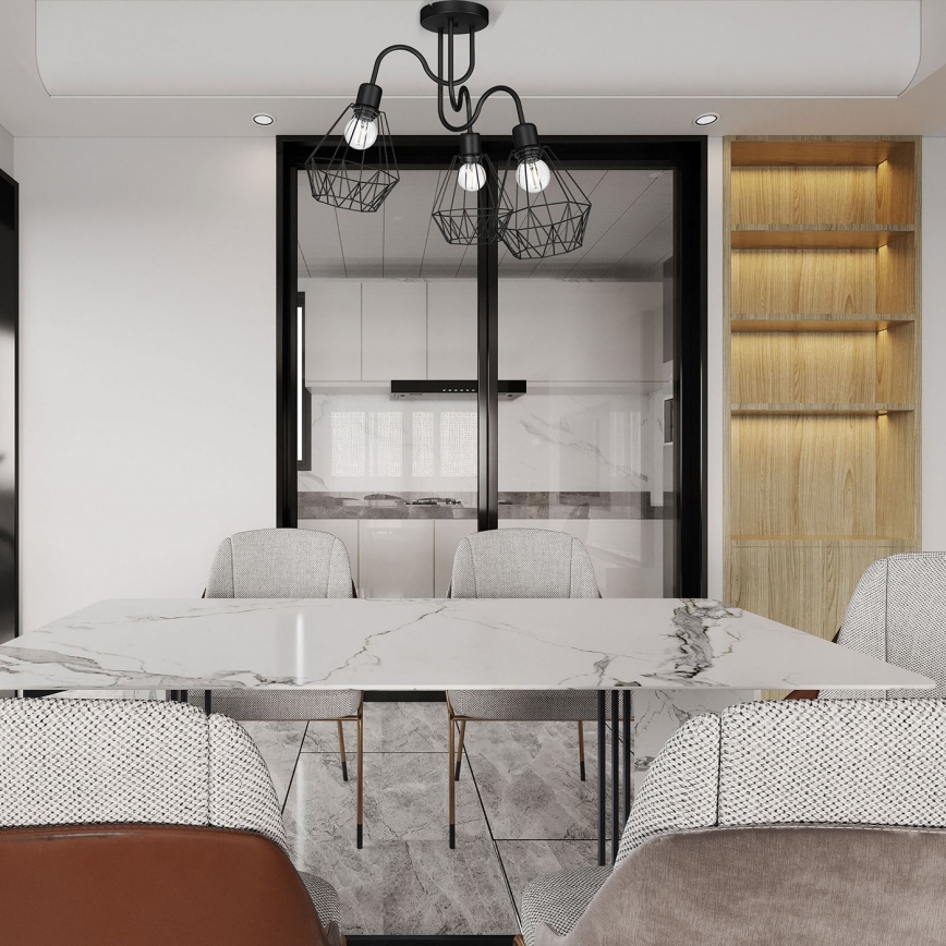 Candelabro montado à superfície BERGEN 3xE27/60W/230V