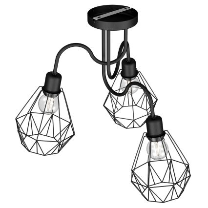 Candelabro montado à superfície BERGEN 3xE27/60W/230V
