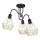Candelabro montado à superfície BERGEN 3xE27/60W/230V preto/dourado