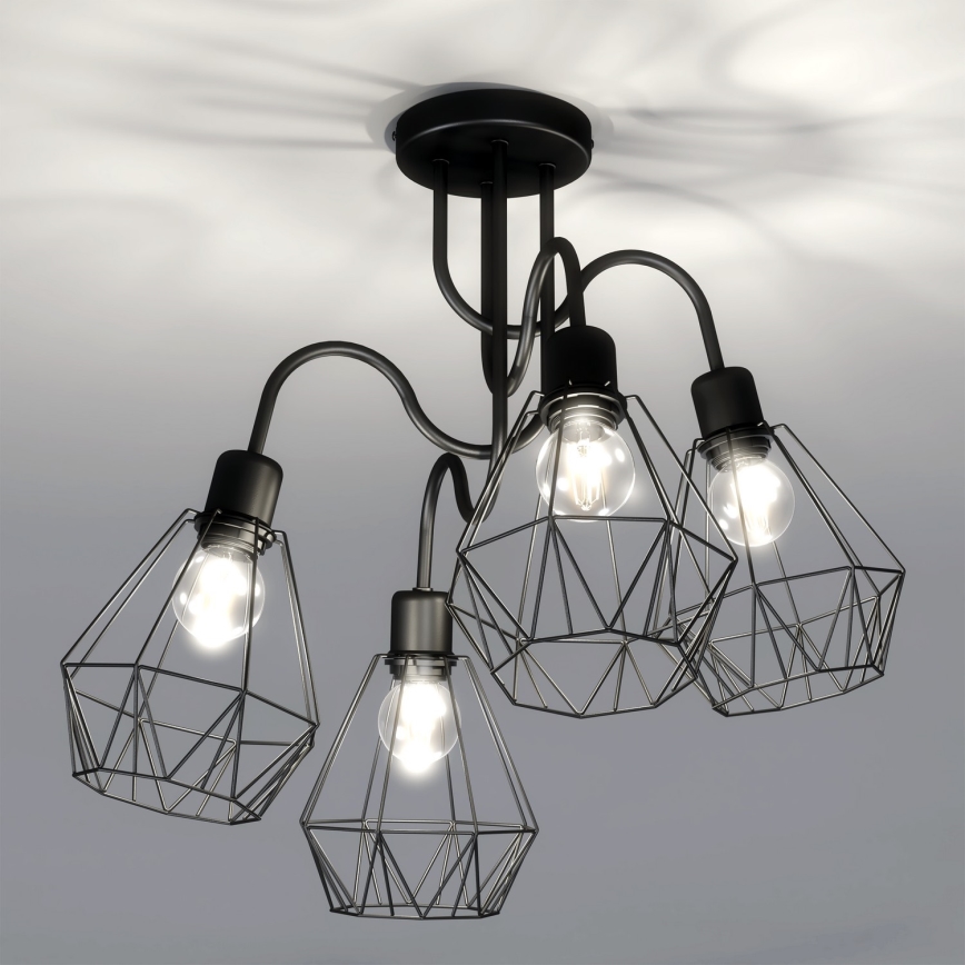 Candelabro montado à superfície BERGEN 4xE27/60W/230V