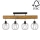 Candelabro montado à superfície BERIS 4xE27/25W/230V pinho - certificado por FSC