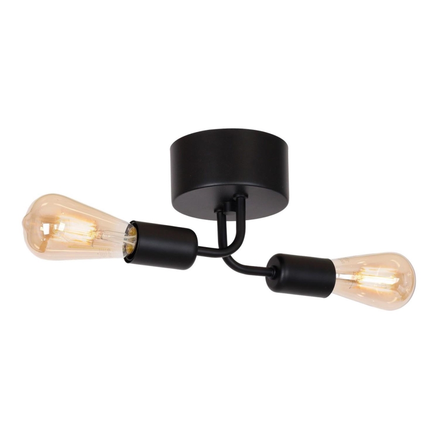 Candelabro montado à superfície BRENDA 2xE27/60W/230V preto