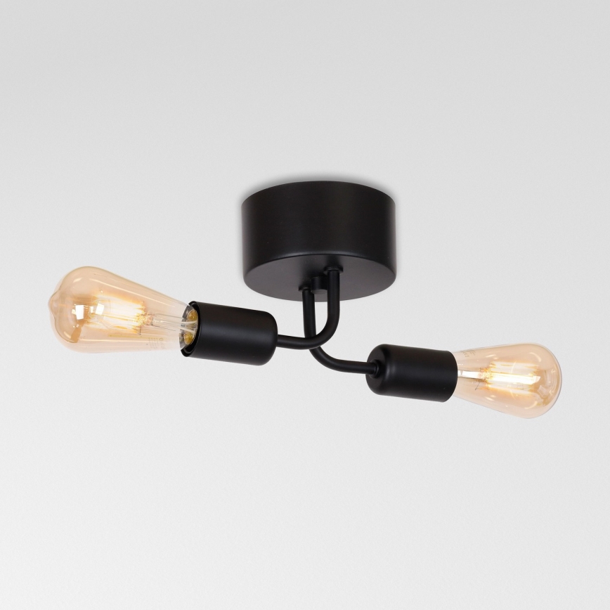 Candelabro montado à superfície BRENDA 2xE27/60W/230V preto