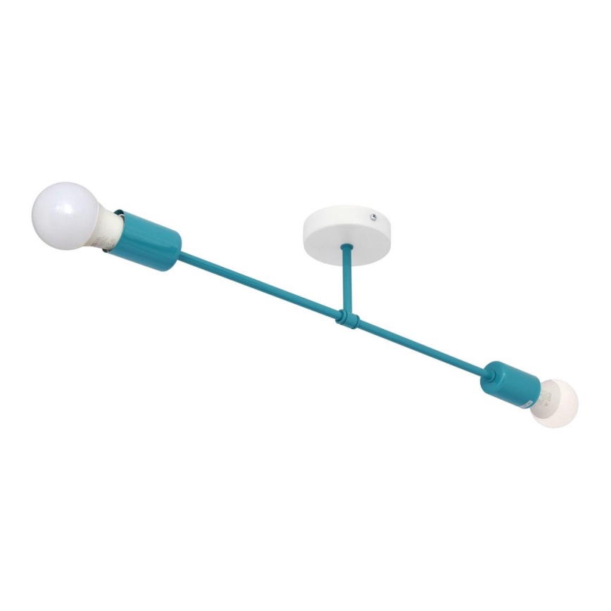 Candelabro montado à superfície CAMBRIDGE 2xE27/15W/230V azul