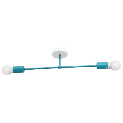 Candelabro montado à superfície CAMBRIDGE 2xE27/15W/230V azul