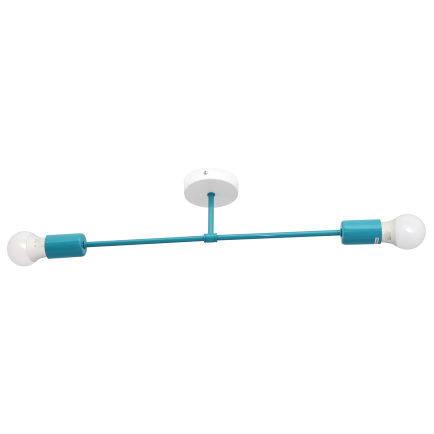 Candelabro montado à superfície CAMBRIDGE 2xE27/15W/230V azul