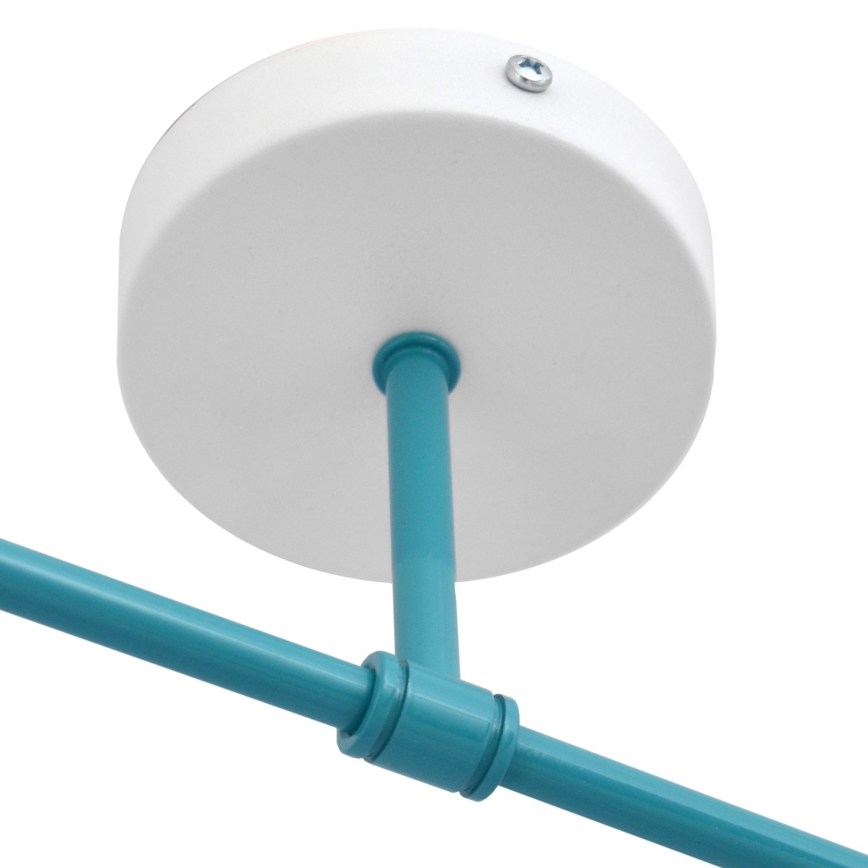 Candelabro montado à superfície CAMBRIDGE 2xE27/15W/230V azul