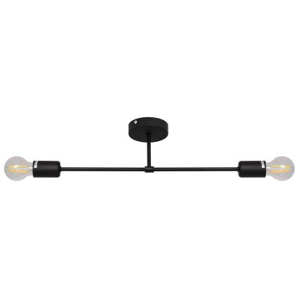 Candelabro montado à superfície CAMBRIDGE 2xE27/15W/230V preto