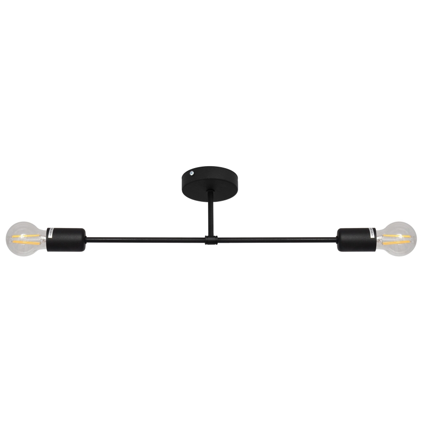 Candelabro montado à superfície CAMBRIDGE 2xE27/15W/230V preto