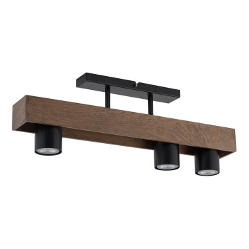 Candelabro montado à superfície COCO 3xGU10/25W/230V madeira