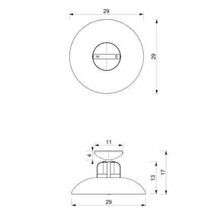 Candelabro montado à superfície FELIX 1xE27/60W/230V branco