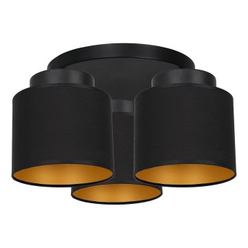 Candelabro montado à superfície FRODI 3xE27/60W/230V preto