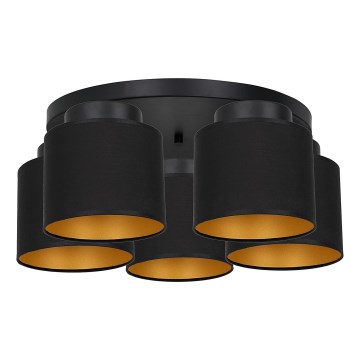 Candelabro montado à superfície FRODI 5xE27/60W/230V preto