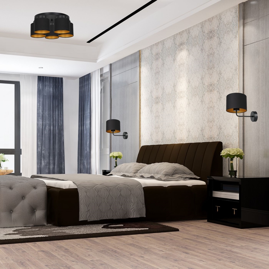 Candelabro montado à superfície FRODI 5xE27/60W/230V preto