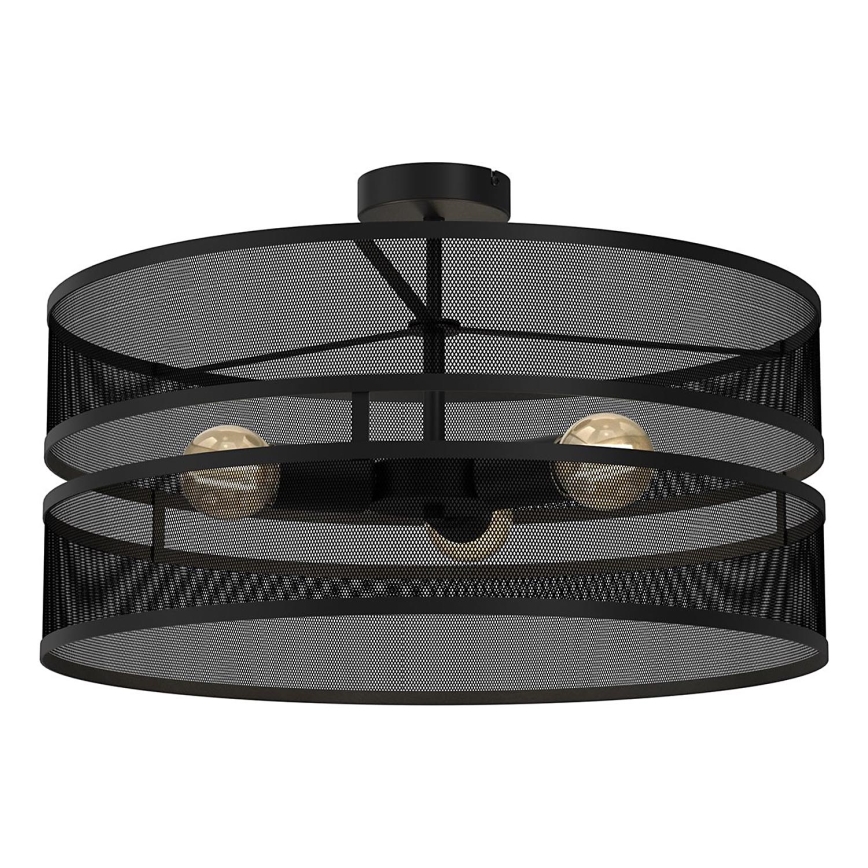 Candelabro montado à superfície GLUM 3xE27/60W/230V preto