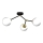 Candelabro montado à superfície JOY 3xE14/40W/230V preto/dourado