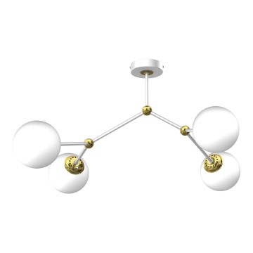 Candelabro montado à superfície JOY 4xE14/40W/230V branco/dourado