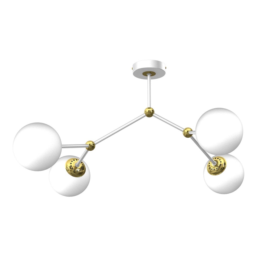 Candelabro montado à superfície JOY 4xE14/40W/230V branco/dourado