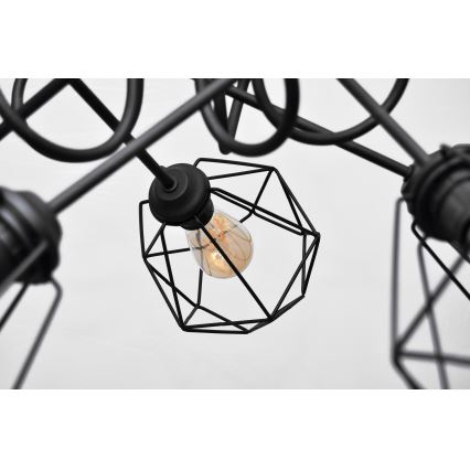 Candelabro montado à superfície KARO 5xE27/15W/230V preto