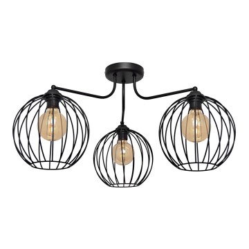Candelabro montado à superfície MERCURE 3xE27/15W/230V preto