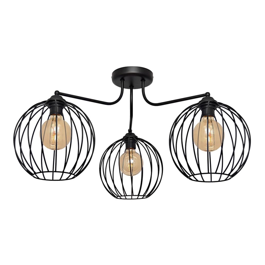 Candelabro montado à superfície MERCURE 3xE27/15W/230V preto