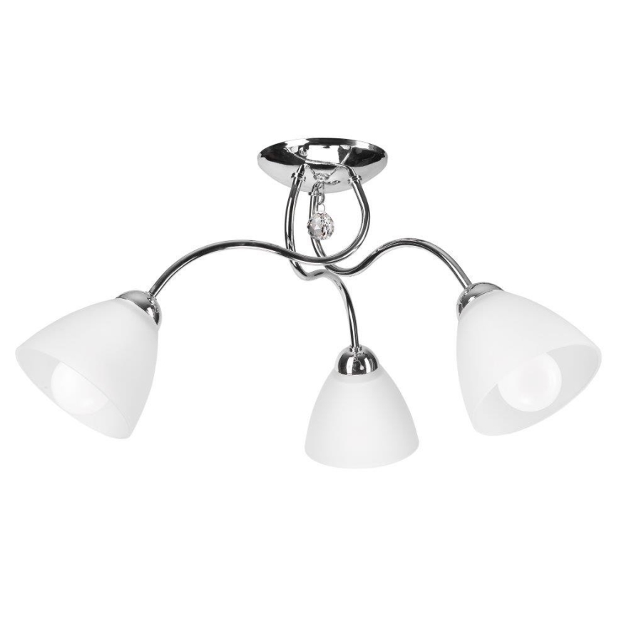 Candelabro montado à superfície MIRANDA 3xE27/60W/230V cromado brilhante