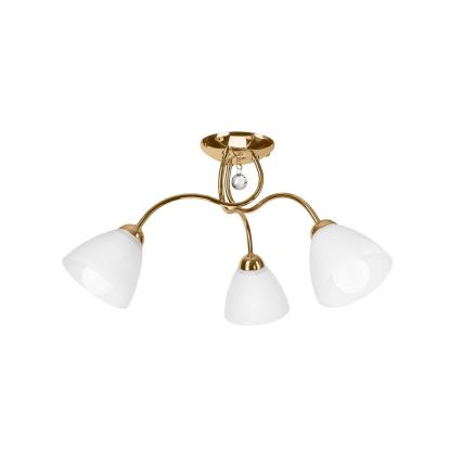 Candelabro montado à superfície MIRANDA 3xE27/60W/230V dourado