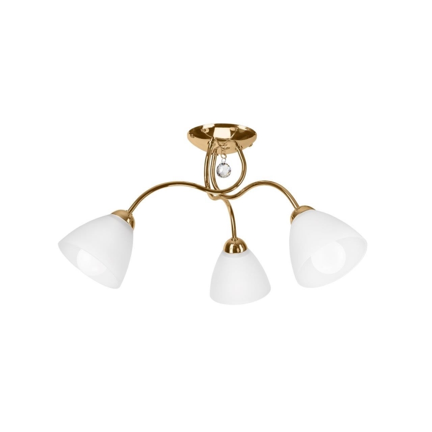 Candelabro montado à superfície MIRANDA 3xE27/60W/230V dourado