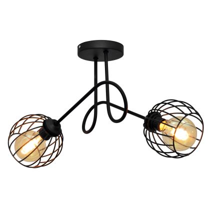 Candelabro montado à superfície OXFORD 2xE27/15W/230V preto