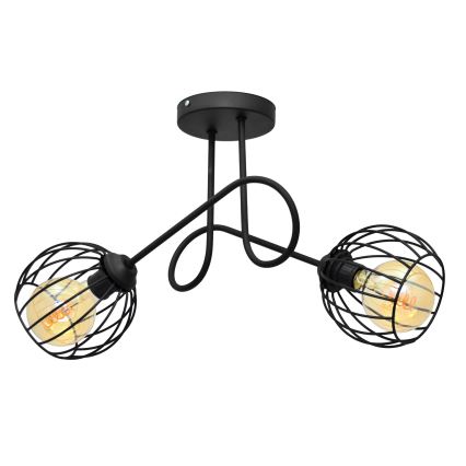 Candelabro montado à superfície OXFORD 2xE27/15W/230V preto
