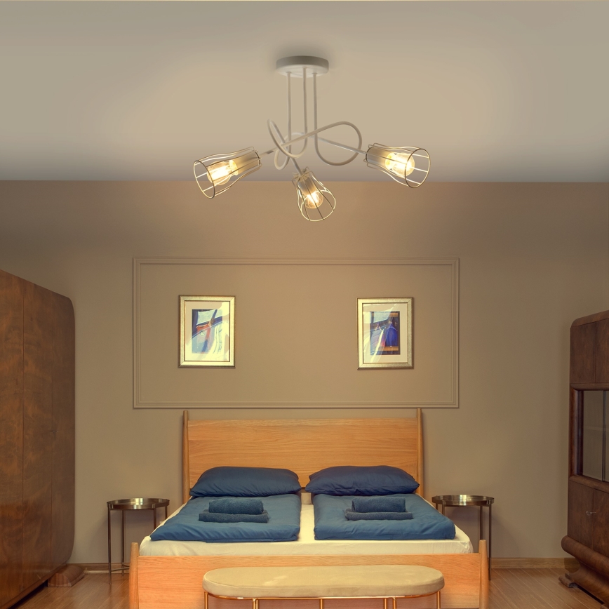 Candelabro montado à superfície OXFORD 3xE27/15W/230V branco