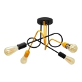 Candelabro montado à superfície OXFORD 4xE27/15W/230V preto/amarelo