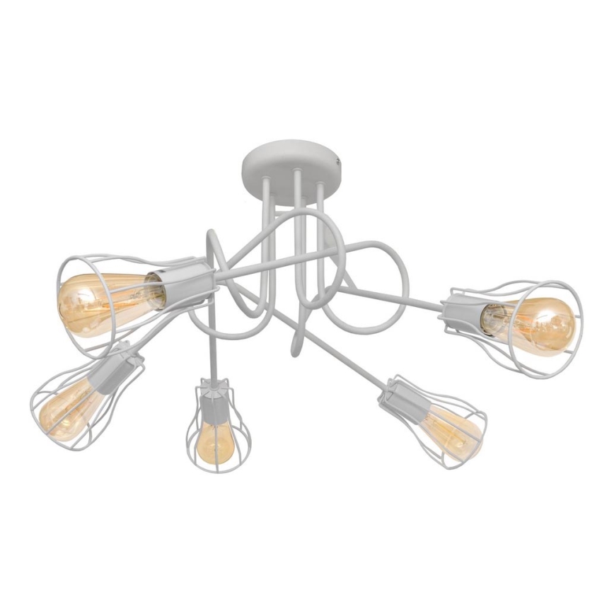 Candelabro montado à superfície OXFORD 5xE27/15W/230V branco