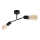 Candelabro montado à superfície ROSETTE 2xE27/15W/230V preto/dourado