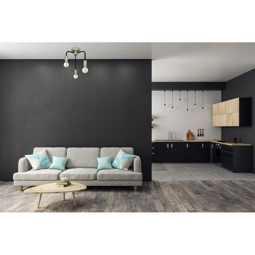 Candelabro montado à superfície SAGA 3xE27/40W/230V