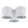 Candelabro montado à superfície SIRO 3xE27/15W/230V branco/prateado