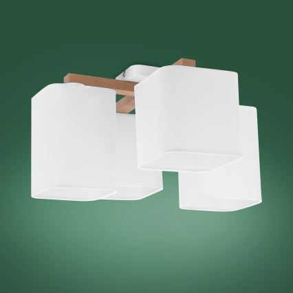 Candelabro montado à superfície TORA 4xE27/15W/230V branco