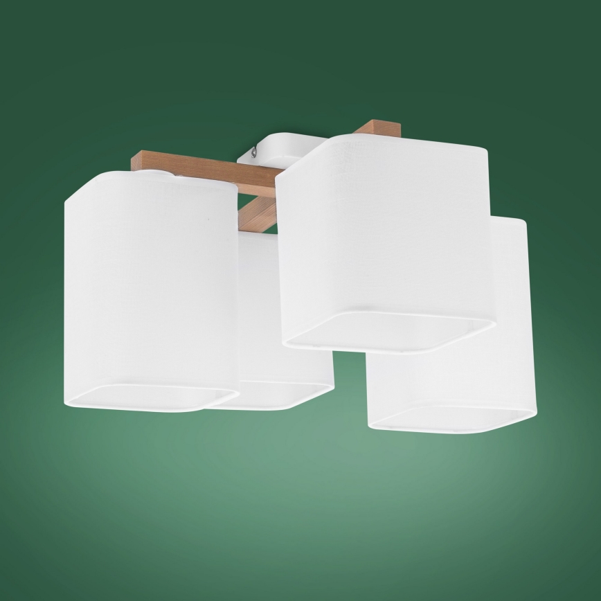 Candelabro montado à superfície TORA 4xE27/15W/230V branco