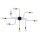 Candelabro montado à superfície TRUVA 8xE27/40W/230V