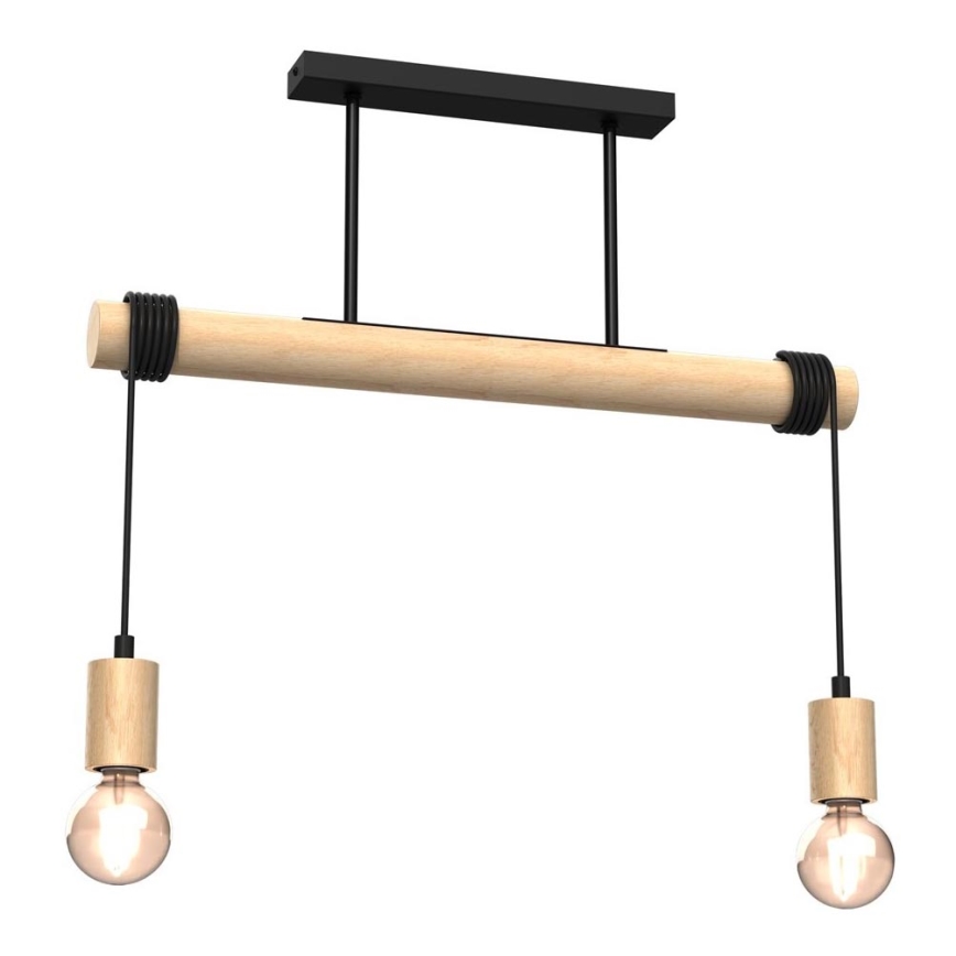 Candelabro montado à superfície VIGA 2xE27/60W/230V madeira